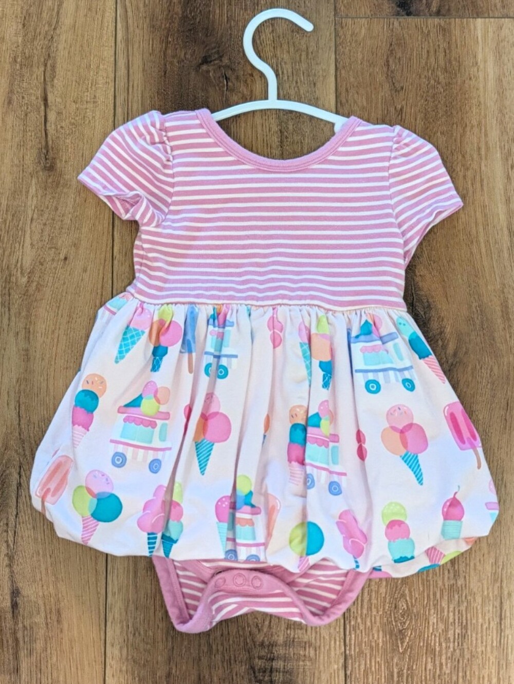 Little Sleepies Ice Cream Social Flutter Sleeve Twirl Bodysuit